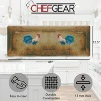 Geat Gear Romenty Anti-Fatigue Kitchen Mat, златен петел, 17. внатре во