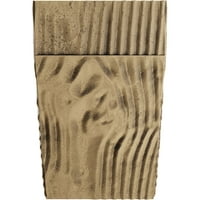 Ekena Millwork 4 H 6 D 60 W Sandblasted Fau Wood Camplace Mantel Kit W Ashford Corbels, природен бор, природен