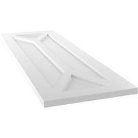 Ekena Millwork 15 W 65 H TRUE FIT PVC San Carlos Mission Style Fixed Mount Sulters, бело