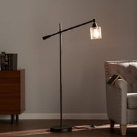 Вклучена ламба за подот во стилот на Едисон, вклучена црна, LED сијалица