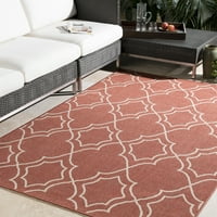 Уметнички ткајачи Алфреско Трелис област килим, крем од 'рѓа, 3' 5 '