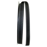 Reliant Ribbon Grosgrain Сите прилика црна седла полиестерска лента, 1800 0,62