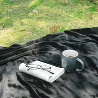 Флеј фрли ќебе темно сива лесна лесна супер мека пријатна луксузна кауч ќебе микрофибер за возрасни или миленичиња