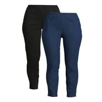 RealSize женски панталони за влечење со два џеб, исто така во Petite, пакет