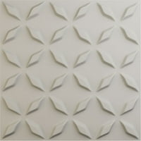 Ekena Millwork 5 8 W 5 8 H Делфина Ендурал Декоративен 3Д wallиден панел, ултраковер сатенски цвет бело