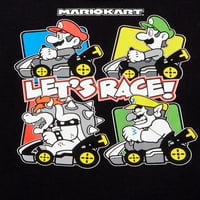 Boys Super Mario Bros. Boys Mario Kart & Friends Graphic кратки ракави маици, големини 4-18