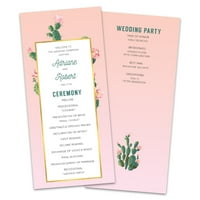 Персонализирана програма за свадба на кактус фиеста