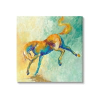 Stuple Industries живописен див пастув скокање на коњи со стипендии Апстрактни слики галерија завиткани од