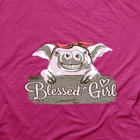 Блажена маица за женски девојки - бидете задоволни - хеликонија - xx -голем