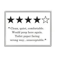 Stuple Industries Четири starвездени прегледи за бања смешен хумор за тоалетна хартија, 20, дизајниран со