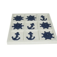 Decmode 14 1 сина метална тика-так игра поставена со сина наутичка, 1 парчиња