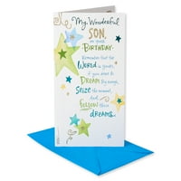 Американски поздрави соништа роденденска картичка за син со сјај