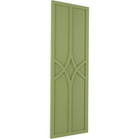 Ekena Millwork 12 W 80 H TRUE FIT PVC CEDAR PARK FIXED MONTING SULTERS, MOSS GREEN