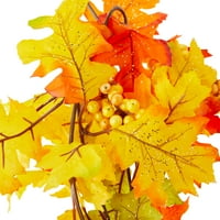 Начин да се слави нозете венчаница, жолт даб лист блескана декорација на есенски wallид