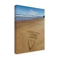 Трговска марка ликовна уметност „Пишување на плажа Wish Wish“ Canvas Art by Tom Quartermaine