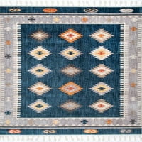 Нулум Алија племенски дијаманти килим за подрачје, 5 '8', сина