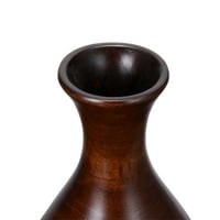 Вилацера рачно изработена 12 високи манго дрво кафеаво шише вазна