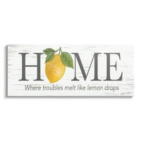Слупел каде проблемите се топат лимон капки потпишете храна и пијалоци галерија за сликање завиткано платно