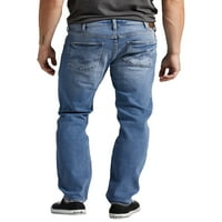 Сребрени фармерки копродукции Машки Taavi Skinny Fit слаби фармерки на нозе, големини на половината 30-42