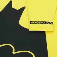 Batman Boys 4- UPF 50+ Краток ракав Рашгуард пливање кошула