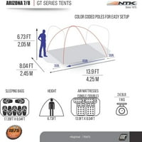 Аризона ГТ на лице пеш спорт во кампување со шатор водоотпорен семеен шатор