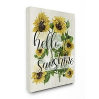 Stuple Industries гроздобер насликани сончогледи со здраво сонце текст дизајниран од Дафне Полсели