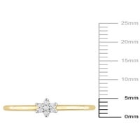 Miabella accentенски дијамантски акцент жолт родиум позлатен сребро наизменичен 3-камен бенд