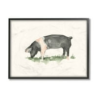 Студената индустрија фарма за пасење свињи во полето за акварели на теренот од Итан Харпер, 11 14
