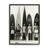Sumbell Industries гроздобер фотографија мажи сурферски плочки на плажа спорт фотографија црна врамена уметничка