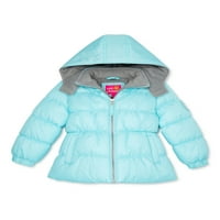 Розово платина бебе дете со цврста зимска јакна палто