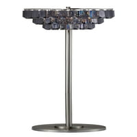 Мебел на Америка Тиерни современа ламба за подот на накит, црна и хром