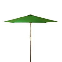 Дестинацијагер и класичен дрво со цврсто покритие чадор за внатрешен двор во ловци зелена полиестер