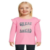 Деца од Garanimals Girls Ruffle T-Shirt, 2-пакет, големини 4-10
