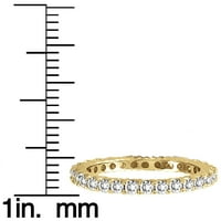 14K жолто злато КТ TDW Дијамантски вечен опсег прстен