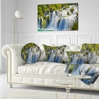 DesignArt Waterfall Krka Panorama - Pandscape Photography Фрла перница - 12x20