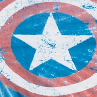 Marvel Men's Captain America Shield of Stripes Tie Graphic Tee, големина S-3XL, кошули на капетан Америка