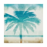 Трговска марка ликовна уметност „Beachscape Palms II“ Canvas Art By Michael Mullan