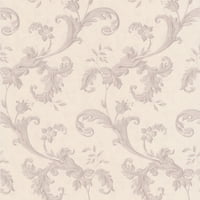 Mirage Isleworth Mauve Floral Scroll Wallpaper