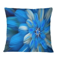 DesignArt Егзотичен танц на сини цветни ливчиња - перница за цвеќиња - 18x18