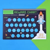 3birds Design Kids Guird Chart, 52 листови за хартија со магнетски поддржувач и налепници