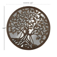 Декорирање на огледало од дрво од кафеаво дрво од огледало на дрво