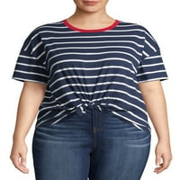 Без граници на маицата со лента со големина на јуниори плус големина