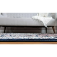 Уникатен разбој го нан дизајн цветен традиционален килим, сина беж црвена