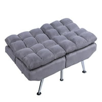 Останете кауч за софа, Aukfa Love Seat со душек, метални нозе, футон тросед кревет близнак на сегментална