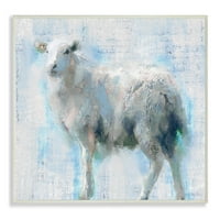 Sumneple Home Décor Industries Овци прошетка сино розова текстурална сликарство за животни од дрво од главна