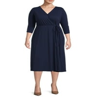 Фустан за обвивка за завиткување на женски плус со големина на женски плус големина