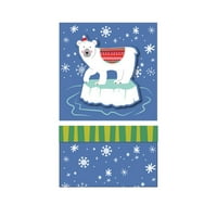 Време на одмор Мала сина и зелена поларна мечка сјај Божиќен подарок Бо со капак, 4 4 3