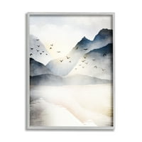СТУПЕЛ Планинско езеро природа дивина пејзаж сликарство сива врамена уметничка печатена wallидна уметност