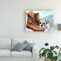 Трговска марка ликовна уметност „чизми булдог“ платно уметност од Патрик Саливан
