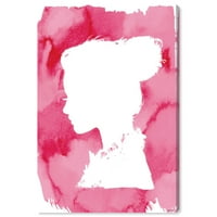 Студиото Wynwood „Романтични мисли“ луѓе и портрети wallидни уметности печатени - розово, бело, 16 24